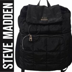 Steve Madden BErina Quilted Backpack- Black